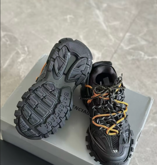 Balenciaga Track Runners "Black" Orange Trail Laces