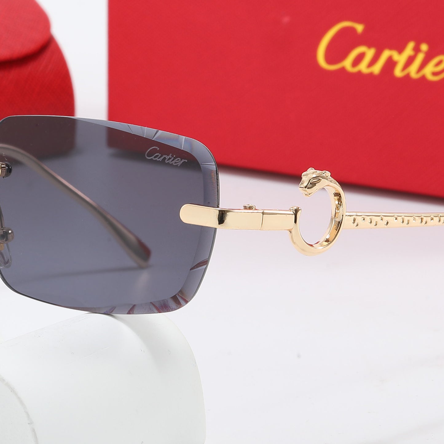 Cartier Glasses "Black Tint and Gold"
