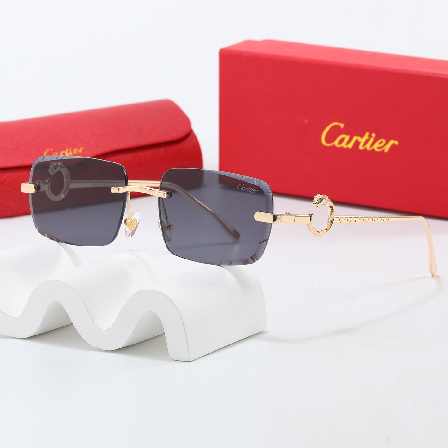 Cartier Glasses "Black Tint and Gold"